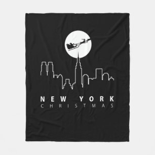 Kerstmis in New York City Fleece Deken