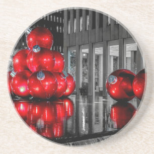 Kerstmis in New York City Foto Zandsteen Onderzetter