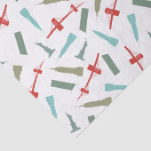 Kerstmis in New York City Holiday Buildings Tissuepapier (Detail)