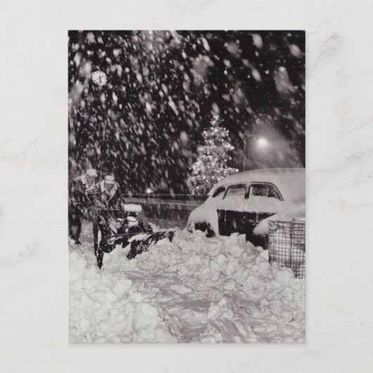 Kerstmis in New York City  jaren '50 Feestdagenkaart (Voorkant)