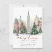 Kerstmis in New York City Nieuw Adres Aankondiging (Voorkant)