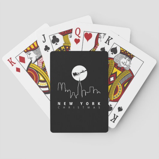 Kerstmis in New York City Pokerkaarten (Achterkant)