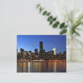 Kerstmis in New York City skyline Briefkaart (Staand voorkant)