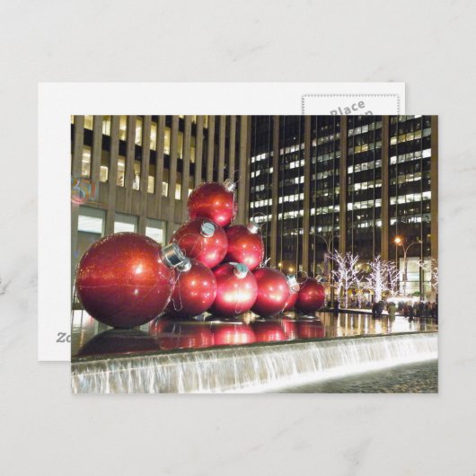 Kerstmis in New York Feestdagenkaart (Voorkant / Achterkant)