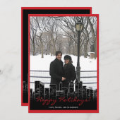 Kerstmis in New York Feestdagenkaart (Voorkant / Achterkant)