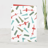 Kerstmis in New York Historisch gebouw Silhouet Feestdagen Kaart (Achterkant)