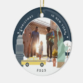 Kerstmis in New York Keepomwille Foto Keramisch Ornament (Links)