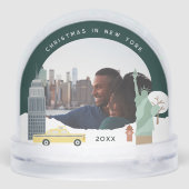 Kerstmis in New York Keepomwille Foto Sneeuwbol (Achterkant)