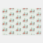 Kerstmis in New York op maat Inpakpapier Vel (Voorkant 2)