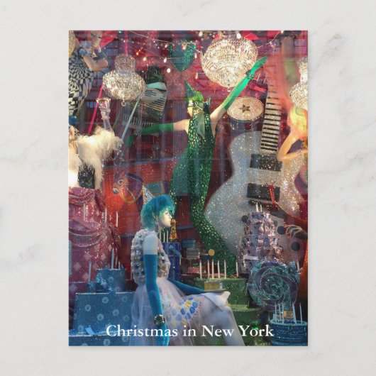 Kerstmis in New York Post Card Feestdagenkaart (Voorkant)