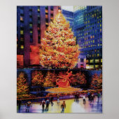 Kerstmis in New York, Rockefeller Center Poster (Voorkant)