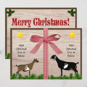 Kerstmis in Nigeria en Nubian Goat Feestdagenkaart (Voorkant / Achterkant)