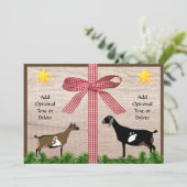 Kerstmis in Nigeria en Nubian Goat Feestdagenkaart (Staand voorkant)