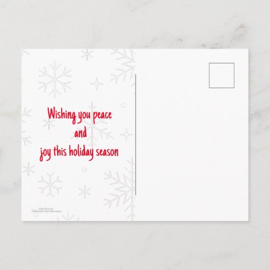 Kerstmis in Noorwegen Briefkaart (Achterkant)