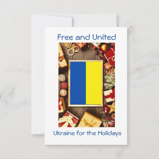 Kerstmis in Oekraïne, kerstkaart Bedankkaart (Voorkant)