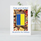 Kerstmis in Oekraïne, kerstkaart Bedankkaart (Staand voorkant)