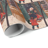 Kerstmis in oma's huis cadeaupapier (Rol Hoek)