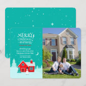 Kerstmis in onze nieuwe thuisfeestdag feestdagenkaart (Voorkant / Achterkant)