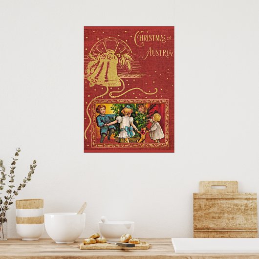 Kerstmis in Oostenrijk  kaart Poster (Keuken)