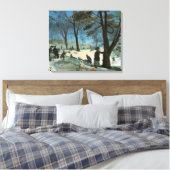 Kerstmis in oude stijl, Central Park in de winter Canvas Afdruk (Insitu (Slaapkamer))