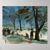 Kerstmis in oude stijl, Central Park in de winter Poster (Voorkant)