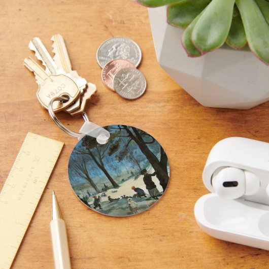 Kerstmis in oude stijl, Central Park in de winter  Sleutelhanger (Bureau)