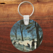 Kerstmis in oude stijl, Central Park in de winter  Sleutelhanger (Voorkant)