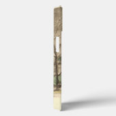 Kerstmis in oude stijl, kerk in winters landschap Case-Mate iPhone case (Achterkant / Rechts)