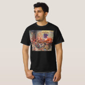 Kerstmis in oude stijl, Kerstman met elvenwerkplaa T-shirt (Voorkant volledig)