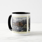 Kerstmis in oude stijl, Schaatsers op een vijver i Mok (Voorkant links)