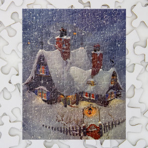 Kerstmis in oude stijl, werkplaats van de Kerstman Legpuzzel