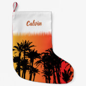 Kerstmis in Palm Beach Miami Sunset Kleine Kerstsok (Voorkant)