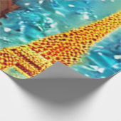 Kerstmis in Parijs Cadeaupapier (Hoek)