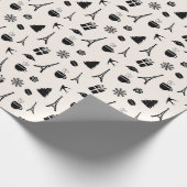 Kerstmis in Parijs Cadeaupapier (Hoek)