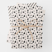 Kerstmis in Parijs Coördinatiepatroon Inpakpapier Vel (In situ)