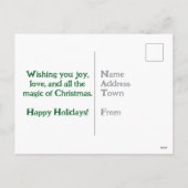 Kerstmis in Parijs: Eiffeltorenmarkt 's Nachts Feestdagenkaart (Achterkant)