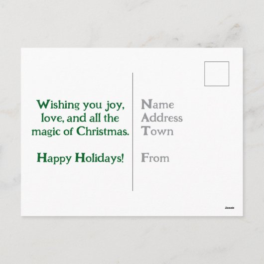 Kerstmis in Parijs: Eiffeltorenmarkt 's Nachts Feestdagenkaart (Achterkant)