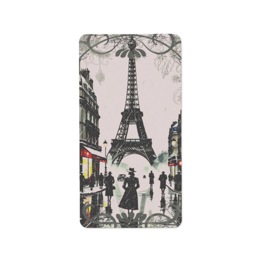 Kerstmis in Parijs Etiket (Voorkant)