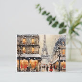 Kerstmis in Parijs, Feestdagenkaart (Staand voorkant)