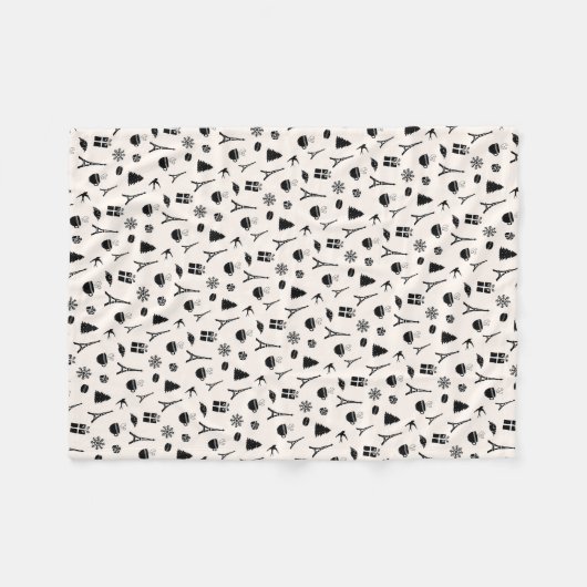 Kerstmis in Parijs | Geoctrooieerd Fleece Deken (Voorkant (Horizontaal))