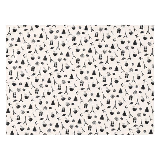 Kerstmis in Parijs | Geoctrooieerd Tafelkleed (Voorkant (Horizontaal))