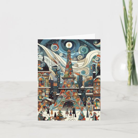 Kerstmis in Parijs Kaart (Voorkant)