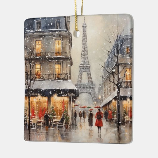 Kerstmis in Parijs Keramisch Ornament (Links)