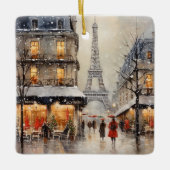 Kerstmis in Parijs Keramisch Ornament (Voorkant)