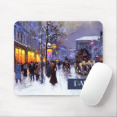 Kerstmis in Parijs. kerstcadeau Muismat (Met muis)