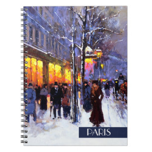 Kerstmis in Parijs. kerstcadeau-Notitieboek Notitieboek