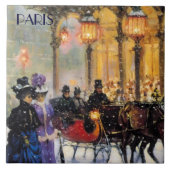 Kerstmis in Parijs. kerstcadeau Tegeltje (Voorkant)