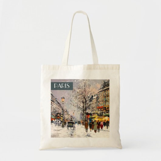 Kerstmis in Parijs. kerstcadeau Tote Bag (Voorkant)