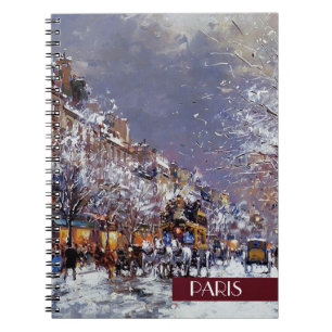 Kerstmis in Parijs. kerstcadeautje Notitieboek