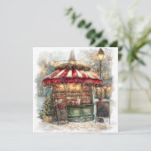 "Kerstmis in Parijs Kerstkaart (Staand voorkant)